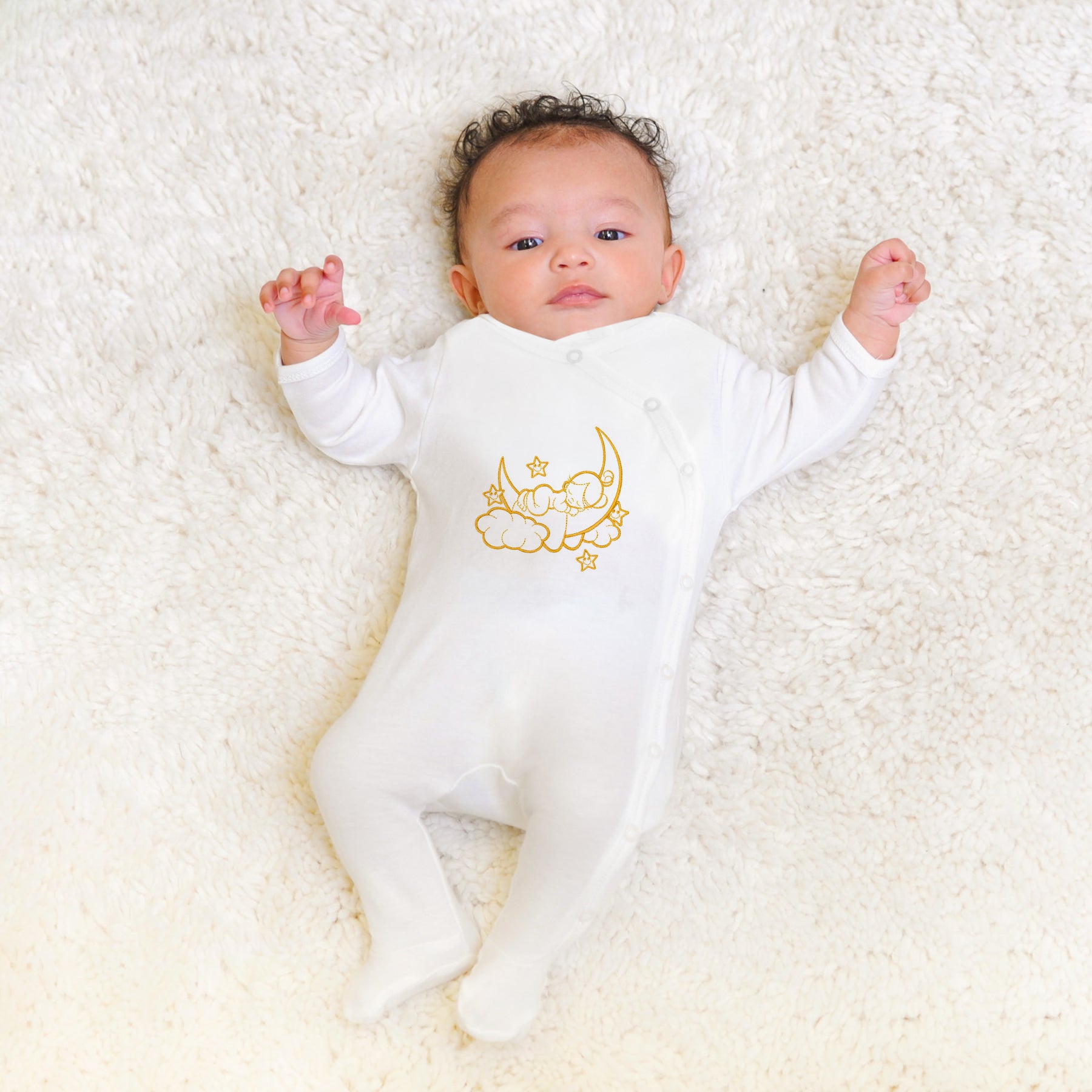 Sleeping Baby Set of 2- Gold - Onesie/Hat