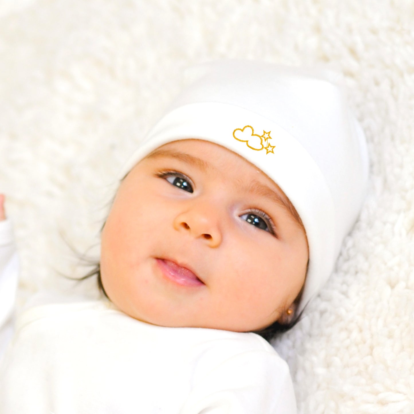 Sleeping Baby Set of 2- Gold - Onesie/Hat